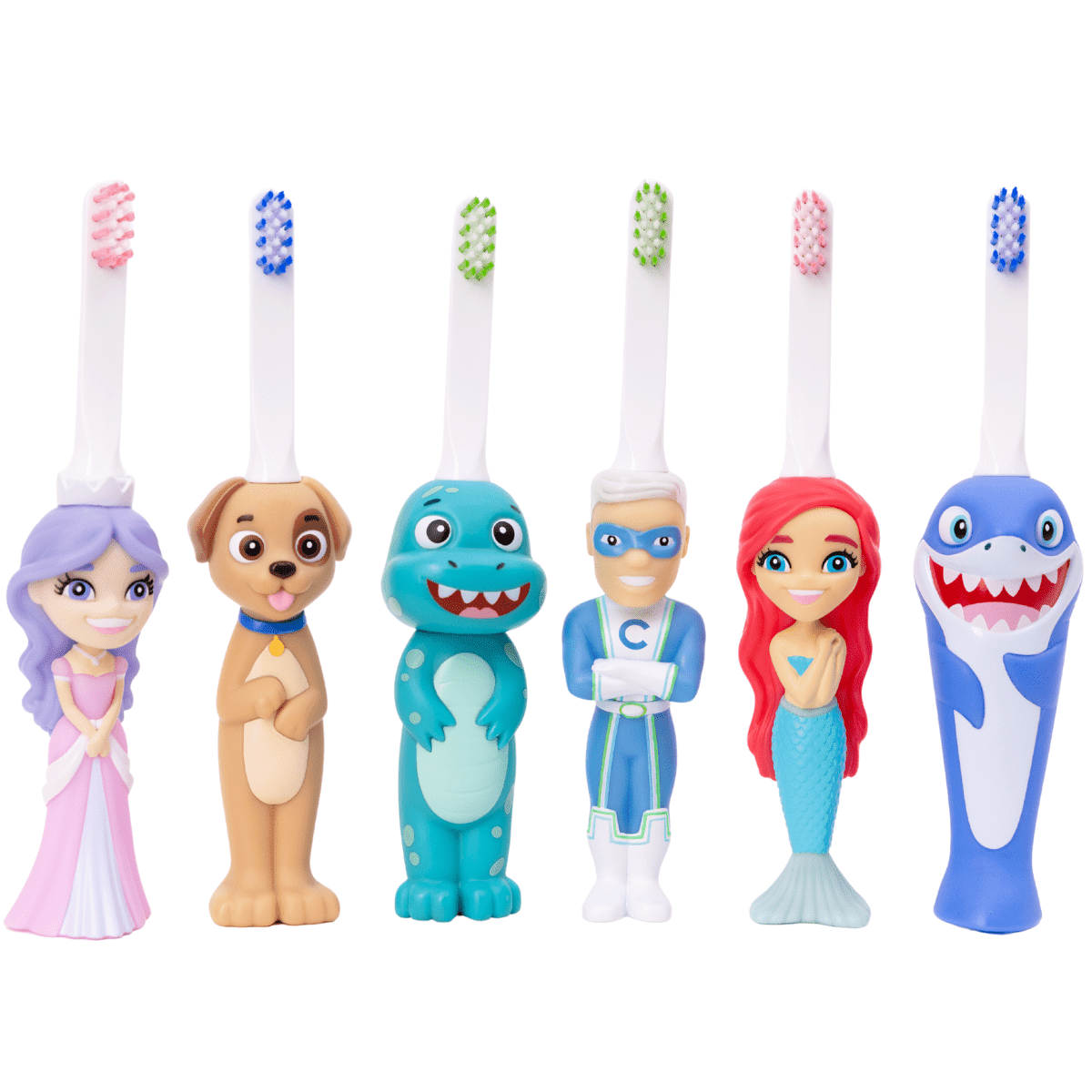 all 6 Toothbrush Toy characters