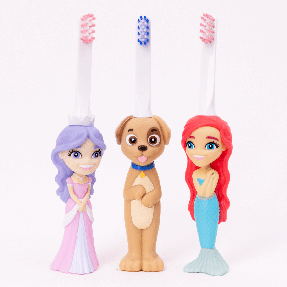 Trio of Princess Pearly Whites toothbrush and her friends