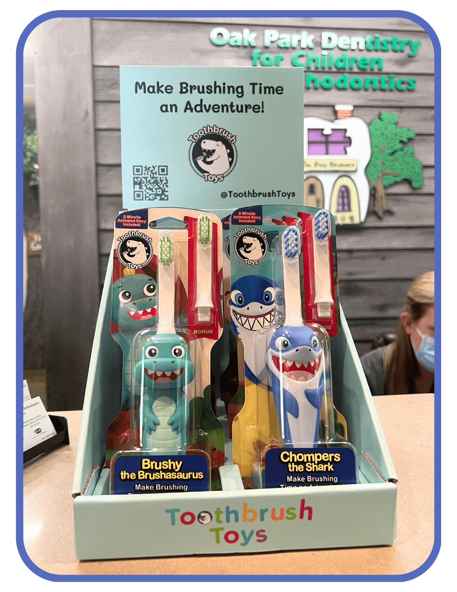 Toothbrush Toys in a countertop display