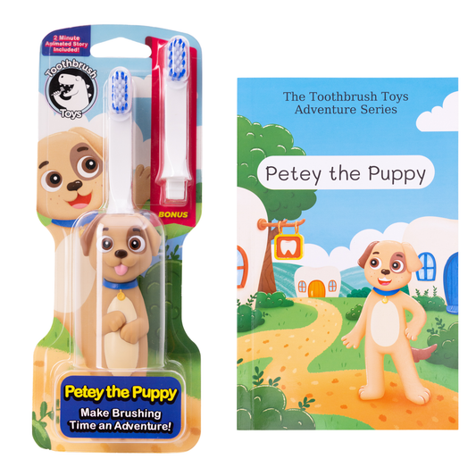 Petey the Puppy Toothbrush Toy and storybook
