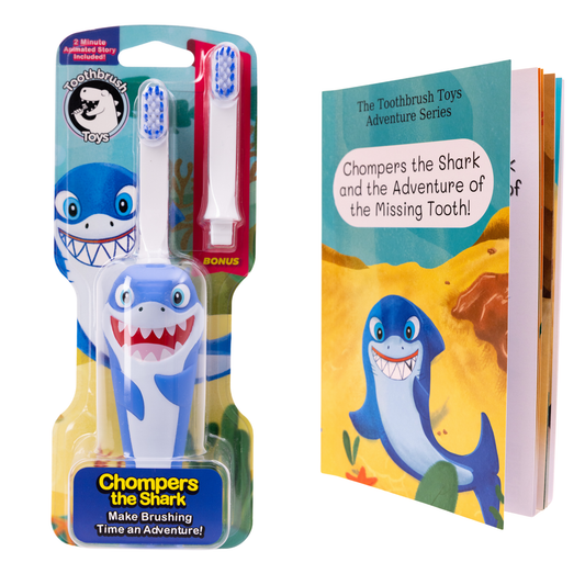 Chompers the Shark Toothbrush Toy and storybook